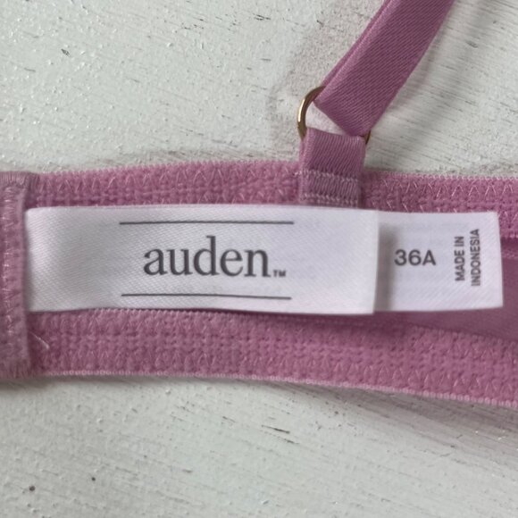 Auden Unlined Balconette Bra Womens 36A Mauve Pink New Lace Underwire - Picture 9 of 11